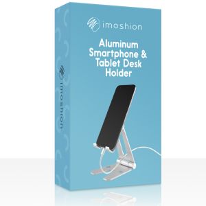 iMoshion Handyhalterung für den Schreibtisch für das Samsung Galaxy A32 (5G) – Tablethalter für den Schreibtisch - Verstellbar - Aluminium - Silberfarben