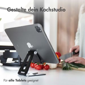 iMoshion Handyhalterung für den Schreibtisch für das iPhone 12 Pro Max - Tablethalter für den Schreibtisch - Verstellbar - Aluminium - Schwarz