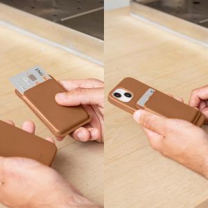 Accezz Leder Kartenhalter / Wallet mit MagSafe - Braun