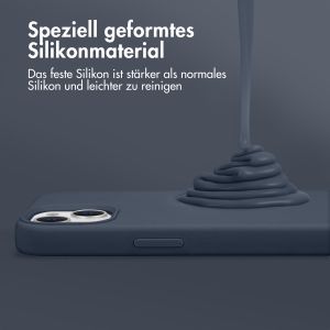 Accezz Liquid Silikoncase mit MagSafe für das iPhone 15 Pro - Dunkelblau