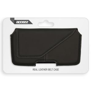 Accezz Real Leather Belt Case - Schwarz