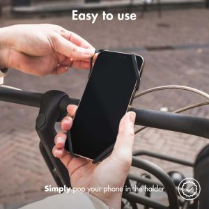 Accezz Telefonhalter für das Fahrrad für das iPhone 12 - Verstellbar - Universell - Schwarz