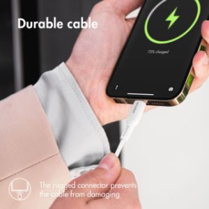 Accezz Lightning- auf USB-Kabel für das iPhone 13 Mini - MFI-zertifiziertes - 0,2 m - Weiß