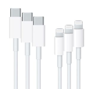Apple 3x Original Lightning auf USB-C Kabel für das iPhone Xr - 1 Meter - Weiß