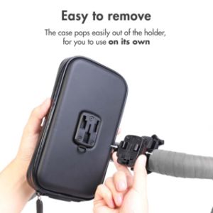 Accezz Telefonhalter Fahrrad für das Samsung Galaxy S20 - universell - mit Gehäuse - schwarz