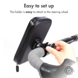Accezz Telefonhalter Fahrrad für das iPhone 7 - universell - mit Gehäuse - schwarz