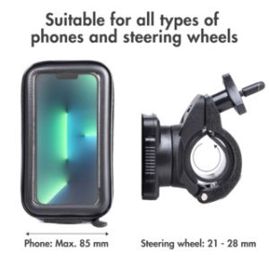 Accezz Telefonhalter Fahrrad für das iPhone 12 Pro Max - universell - mit Gehäuse - schwarz