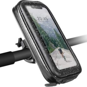 Accezz Telefonhalter Fahrrad für das iPhone 12 Pro - universell - mit Gehäuse - schwarz
