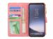 Rosafarbene luxuriöse Portemonnaie-Klapphülle für das Samsung Galaxy S8 Plus