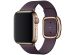 Apple Leather Band Modern Buckle für die Apple Watch Series 1-9 / SE - 38/40/41 mm - Größe M - Aubergine