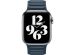 Apple Leather Link für die Apple Watch Series 1-9 / SE - 38/40/41 mm - Größe M/L - Baltic Blue