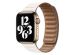 Apple Leather Link für die Apple Watch Series 1-9 / SE - 38/40/41 mm - Größe M/L - Chalk