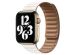 Apple Leather Link für die Apple Watch Series 1-9 / SE / Ultra (2) - 42/44/45/49 mm - Größe L - Chalk