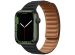 Apple Leather Link für die Apple Watch Series 1-9 / SE / Ultra (2) - 42/44/45/49 mm - Größe M/L - Midnight