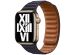 Apple Leather Link für die Apple Watch Series 1-9 / SE - 38/40/41 mm - Größe S/M - Ink