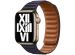 Apple Leather Link für die Apple Watch Series 1-9 / SE - 38/40/41 mm - Größe M/L - Ink