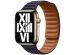 Apple Leather Link für die Apple Watch Series 1-9 / SE / Ultra (2) - 42/44/45/49 mm - Größe S/M - Ink