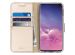 Accezz Wallet TPU Klapphülle Gold für das Samsung Galaxy S10e