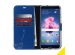 Accezz Blaues Wallet TPU Klapphülle für das Huawei P Smart