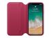 Apple Leather Folio Klapphülle Berry für das iPhone Xs / X