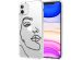 iMoshion Design Hülle iPhone 11 - Abstraktes Gesicht - Schwarz