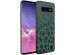 iMoshion Design Hülle Samsung Galaxy S10 - Leopard - Grün / Schwarz