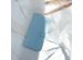 Selencia Echtleder Klapphülle für das Samsung Galaxy A71 - Hellblau