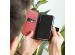 Selencia Echtleder Klapphülle Rot für das Samsung Galaxy A20e