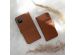 Selencia Echtleder Klapphülle für das iPhone 12 Mini - Hellbraun