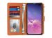 Luxuriöse Portemonnaie-Klapphülle Braun Samsung Galaxy S10 Plus