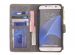 Graue luxuriöse Portemonnaie-Klapphülle Samsung Galaxy S7 Edge