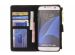 Schwarze luxuriöse Portemonnaie-Klapphülle Samsung Galaxy S7 Edge