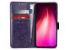 Kleeblumen Klapphülle Violett Xiaomi Redmi Note 8 / Note 8 (2021)