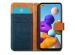 iMoshion Luxuriöse Canvas-Klapphülle Samsung Galaxy A21s -Dunkelblau