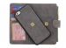 Graue luxuriöse Portemonnaie-Klapphülle für das iPhone 6 / 6s