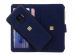 Blaue Luxuriöse Portemonnaie-Klapphülle für das Samsung Galaxy S9