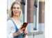 Selencia Echtleder Klapphülle für das Samsung Galaxy Note 10 Lite - Hellbraun