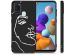 iMoshion Design Hülle Samsung Galaxy A21s - Abstraktes Gesicht - Weiß