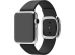 Apple Leather Band Modern Buckle für die Apple Watch Series 1-9 / SE - 38/40/41 mm - Größe L - Schwarz