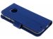 Accezz Blaues Wallet TPU Klapphülle für das Motorola Moto G6