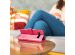 Kleeblumen Klapphülle Rosa für das OnePlus 7T