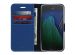 Accezz Blaues Wallet TPU Klapphülle für das Motorola Moto G5 Plus
