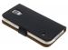Schwarzes Luxus TPU Klapphülle für das Galaxy S5 (Plus) / Neo