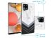 iMoshion Design Hülle Samsung Galaxy A42 - Marmor - Weiß / Schwarz