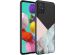 iMoshion Design Hülle Samsung Galaxy A71 - Marmor - Rosa / Schwarz