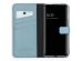 Selencia Echtleder Klapphülle für das Samsung Galaxy A72 - Hellblau