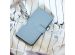 Selencia Echtleder Klapphülle für das Samsung Galaxy A72 - Hellblau