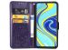 Kleeblumen Klapphülle Redmi Note 9 Pro / 9S - Violett