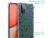 iMoshion Design Hülle mit Band für das Samsung Galaxy A72 - Panther Illustration / Transparent