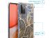 iMoshion Design Hülle mit Band für das Samsung Galaxy A72 - Golden Leaves / Transperent